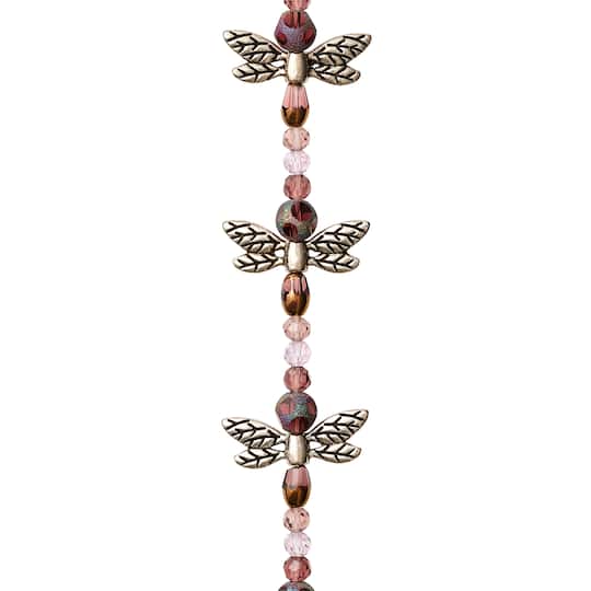 Glass &#x26; Metal Dragonfly Beads, 20mm by Bead Landing&#x2122;